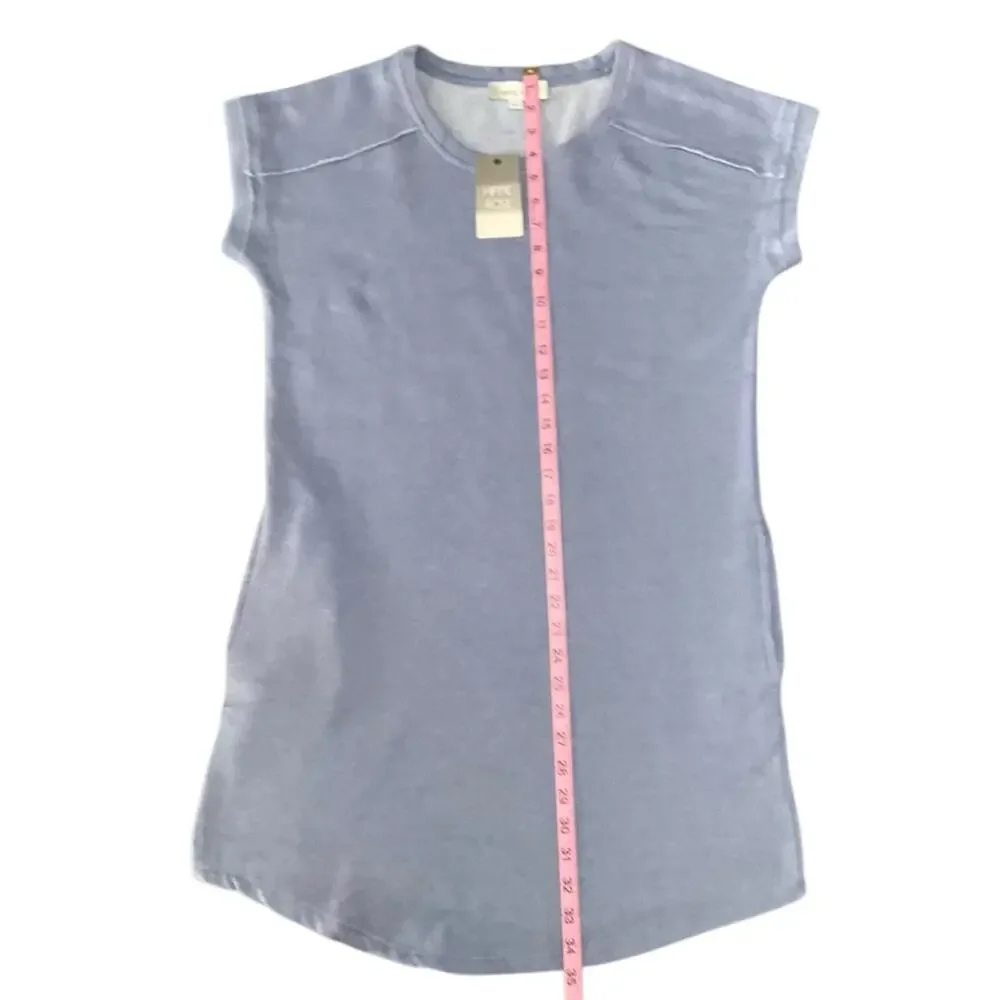 Hippie Rose Women’s Tee Shirt Dress Boho Washed Denim Size Large NWT